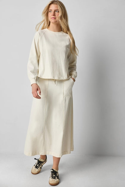 Chambray Pleat Back Pullover