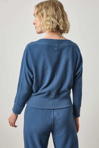 Rib Trim Seamed Top | Ink