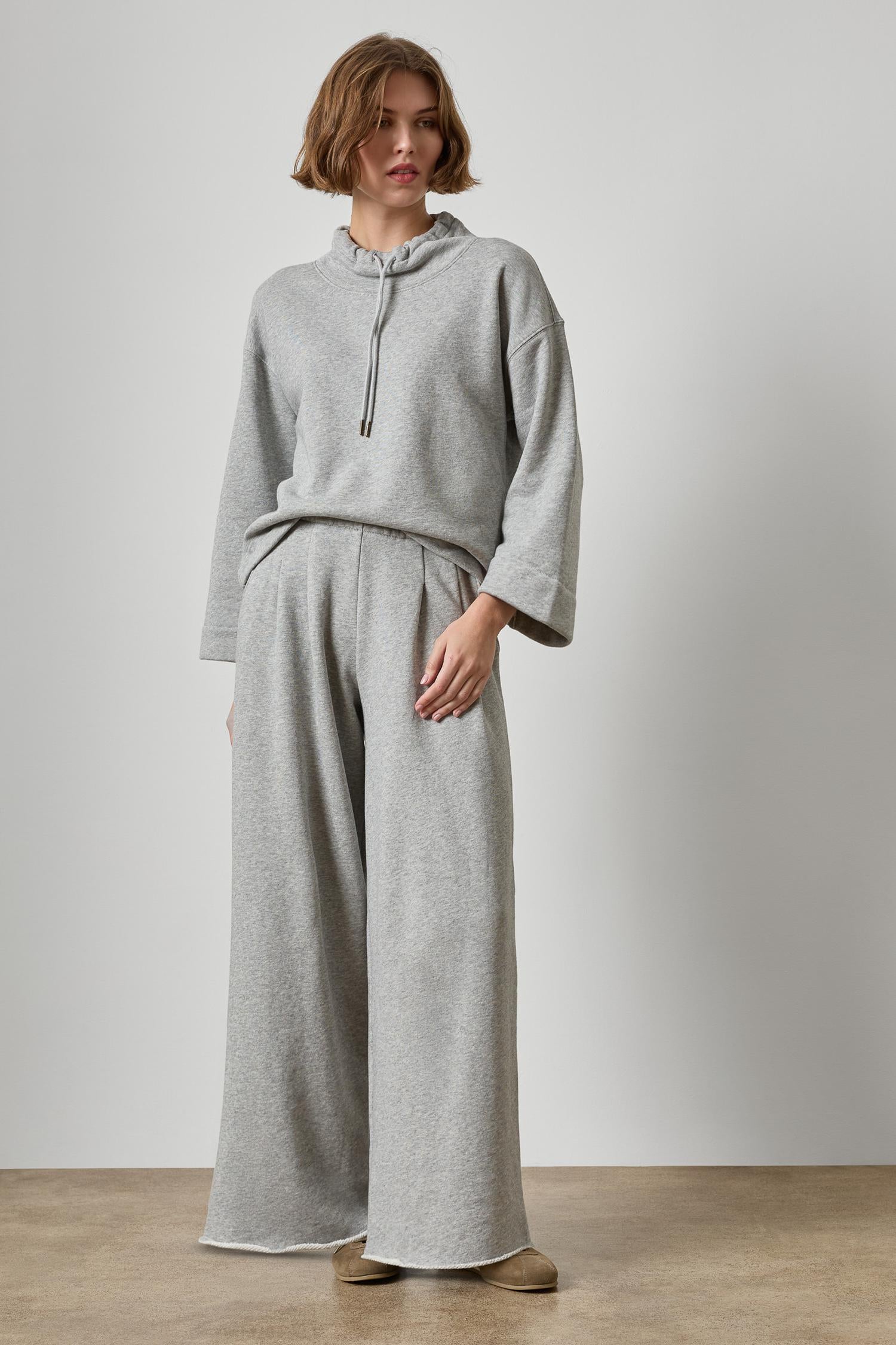 Jules Scrunch Neck Sweater | Grey
