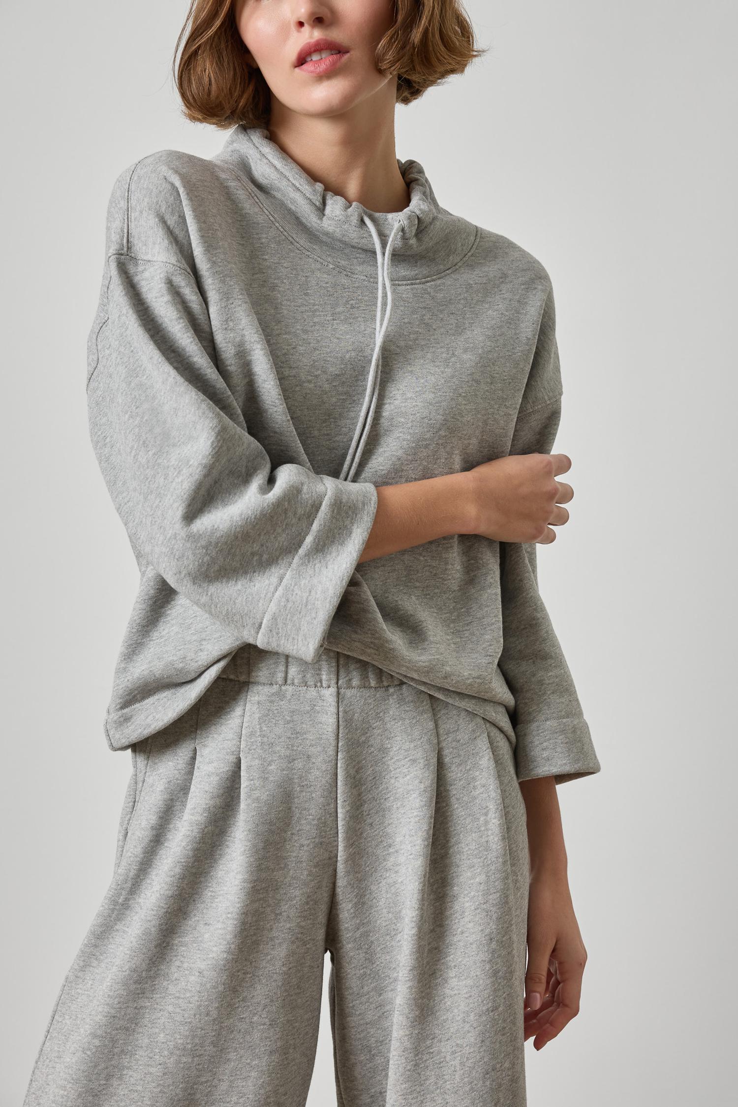 Jules Scrunch Neck Sweater | Grey