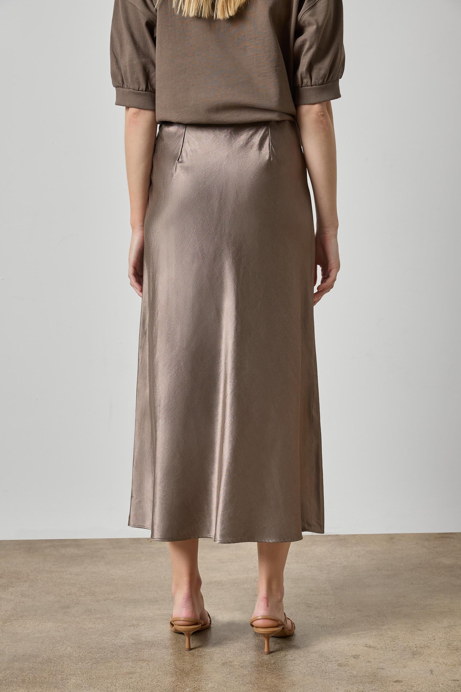 Slub Woven Skirt | Shiitake