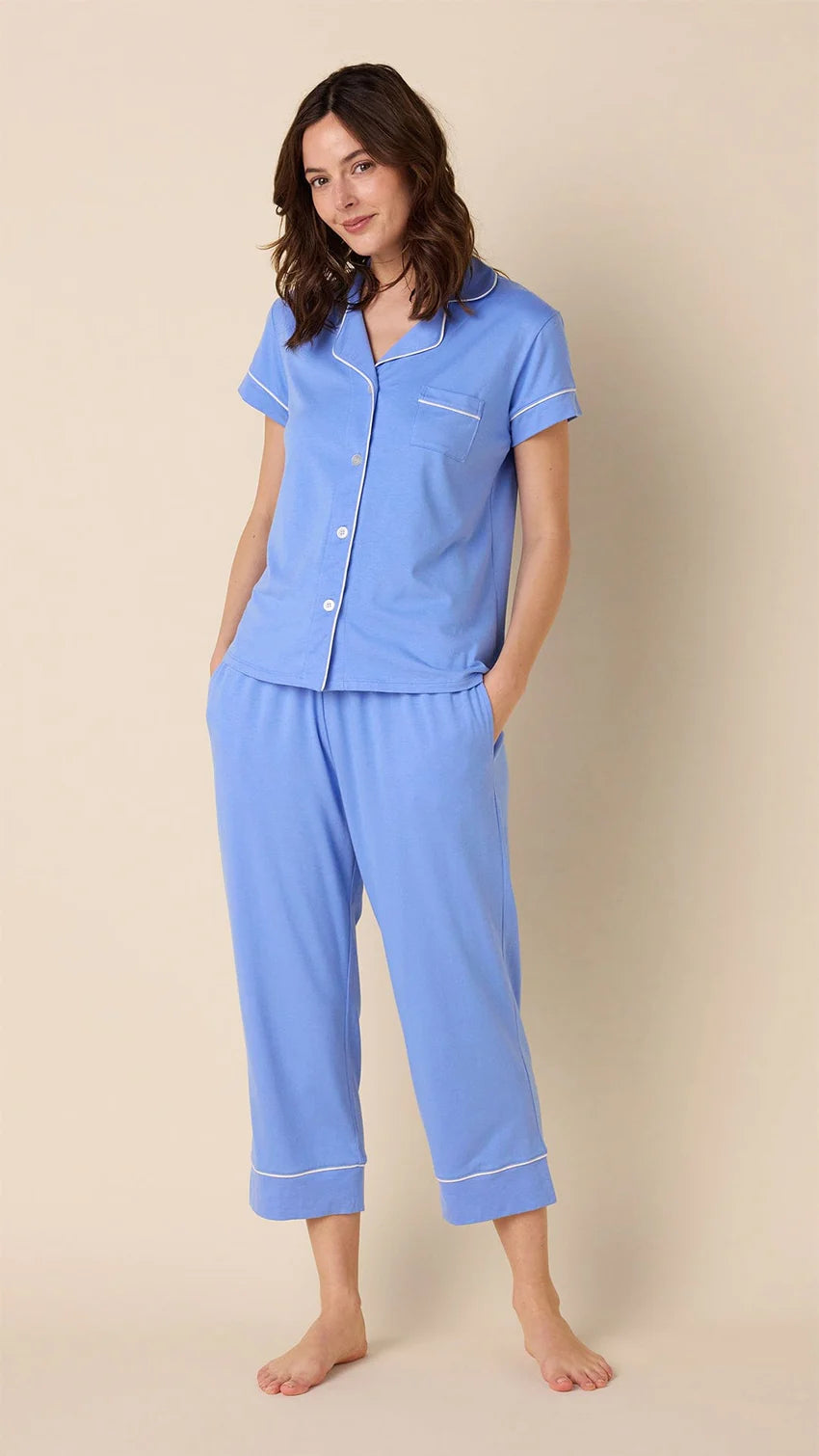 Pima Knit Capri Pajamas | Provence
