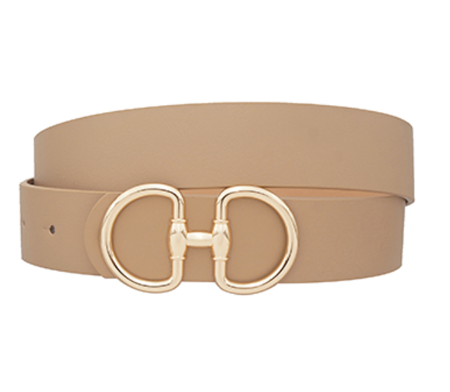Double D Link Buckle Belt | Taupe
