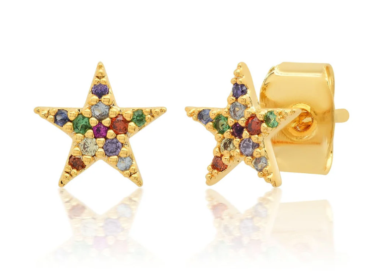 Rainbow Star Studs