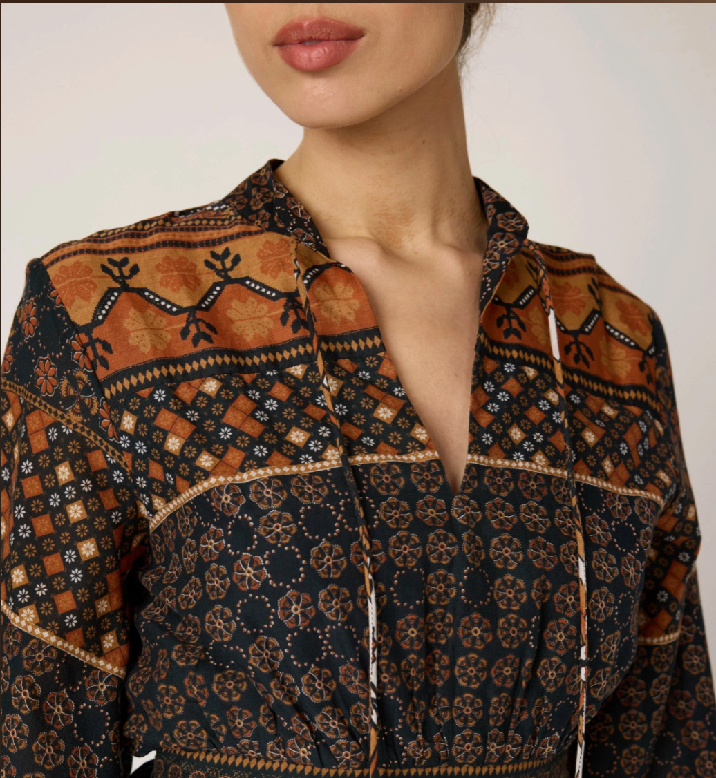 Priyanka Mini Dress | Zocalo Print