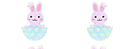 Rabbit With Egg Shell Earrings | Blue