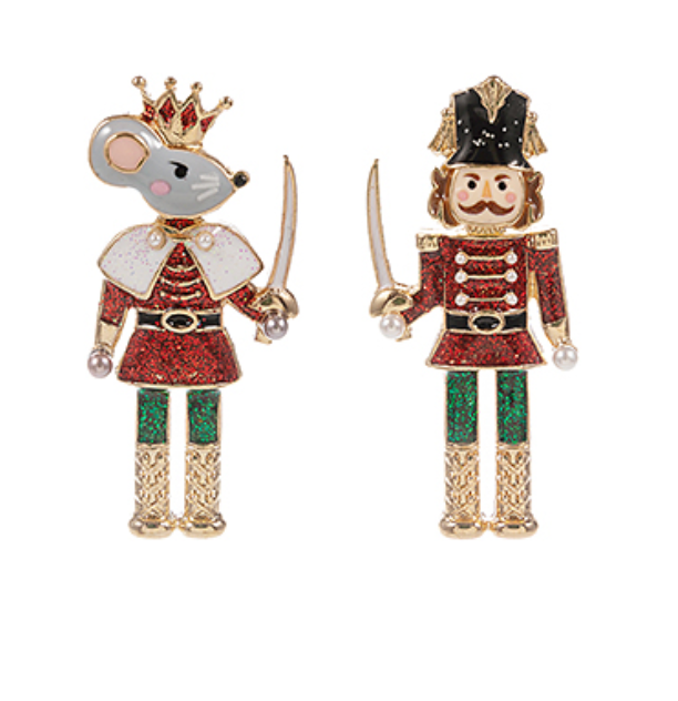 Nutcracker & Mouse King Earrings | Red