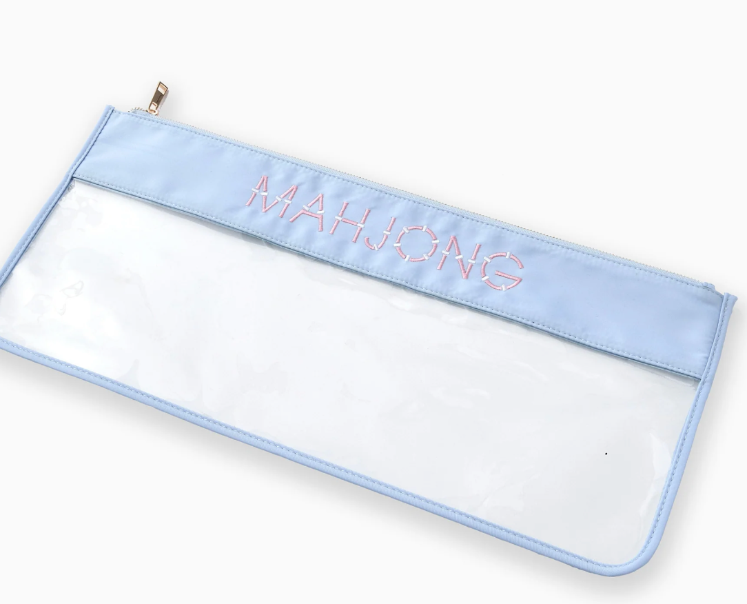 Light Blue Stitched Mahjong Bag