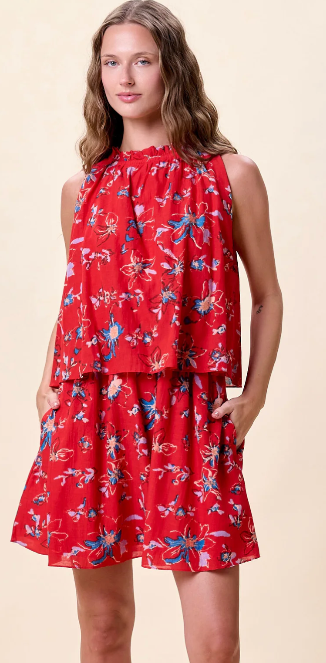 fiore short dress Natalie Martin Collection Fiore Maxi Dress | Blue/Stripe | Size XS
