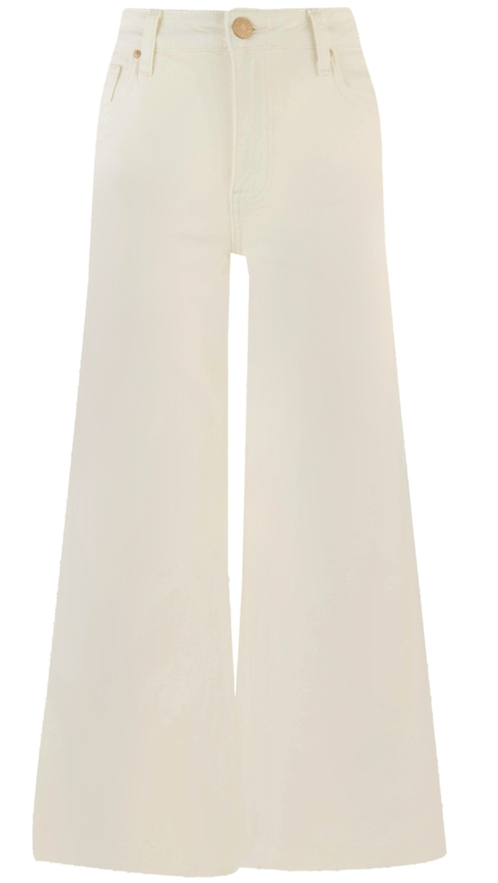 Meg High Rise Fab Ab Wide Leg | Ecru