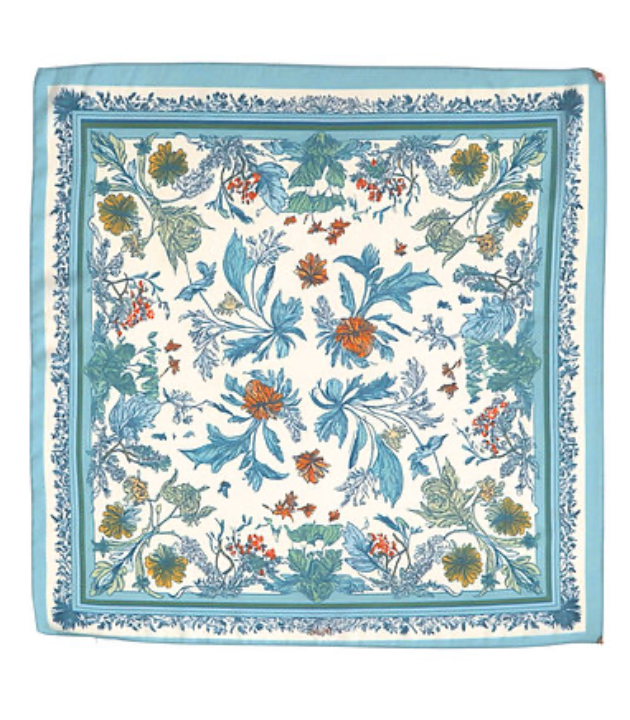 Blue Flower Scarf