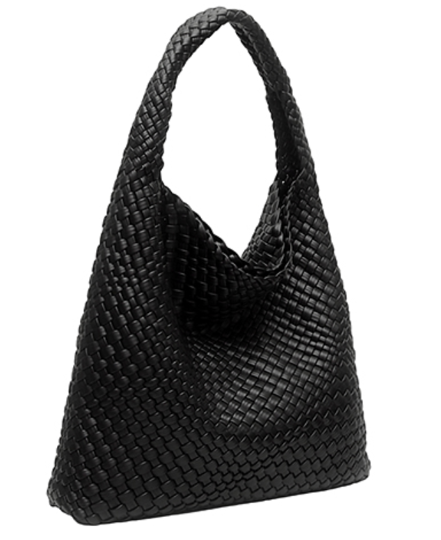 Woven Shoulder Bag | Black