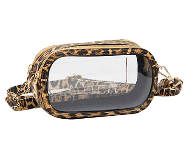 Rectangle Clear Crossbody | Leopard