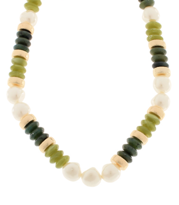 Pearl & Rondelle Bead Necklace