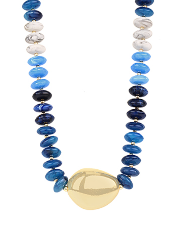 Marble Necklace | Navy