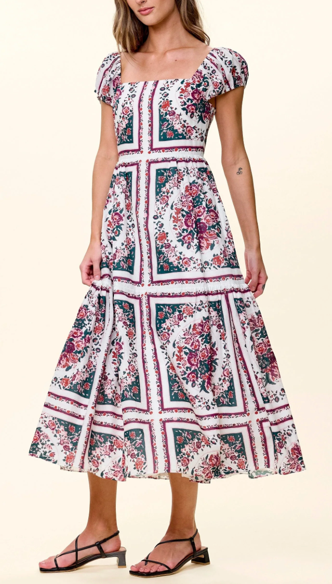 Anne Midi Dress | Carmella Print