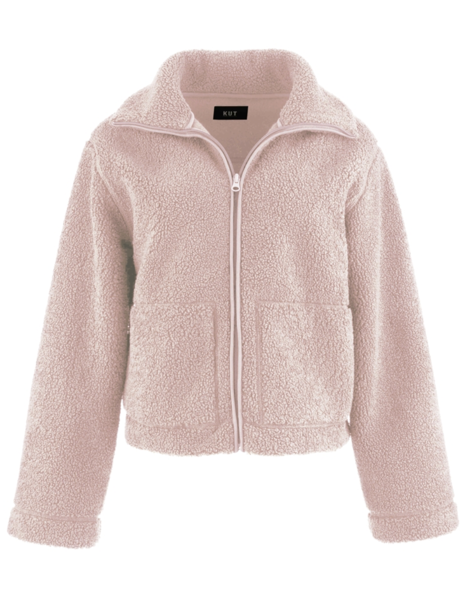 Dena Faux Shearling Jacket | Blush