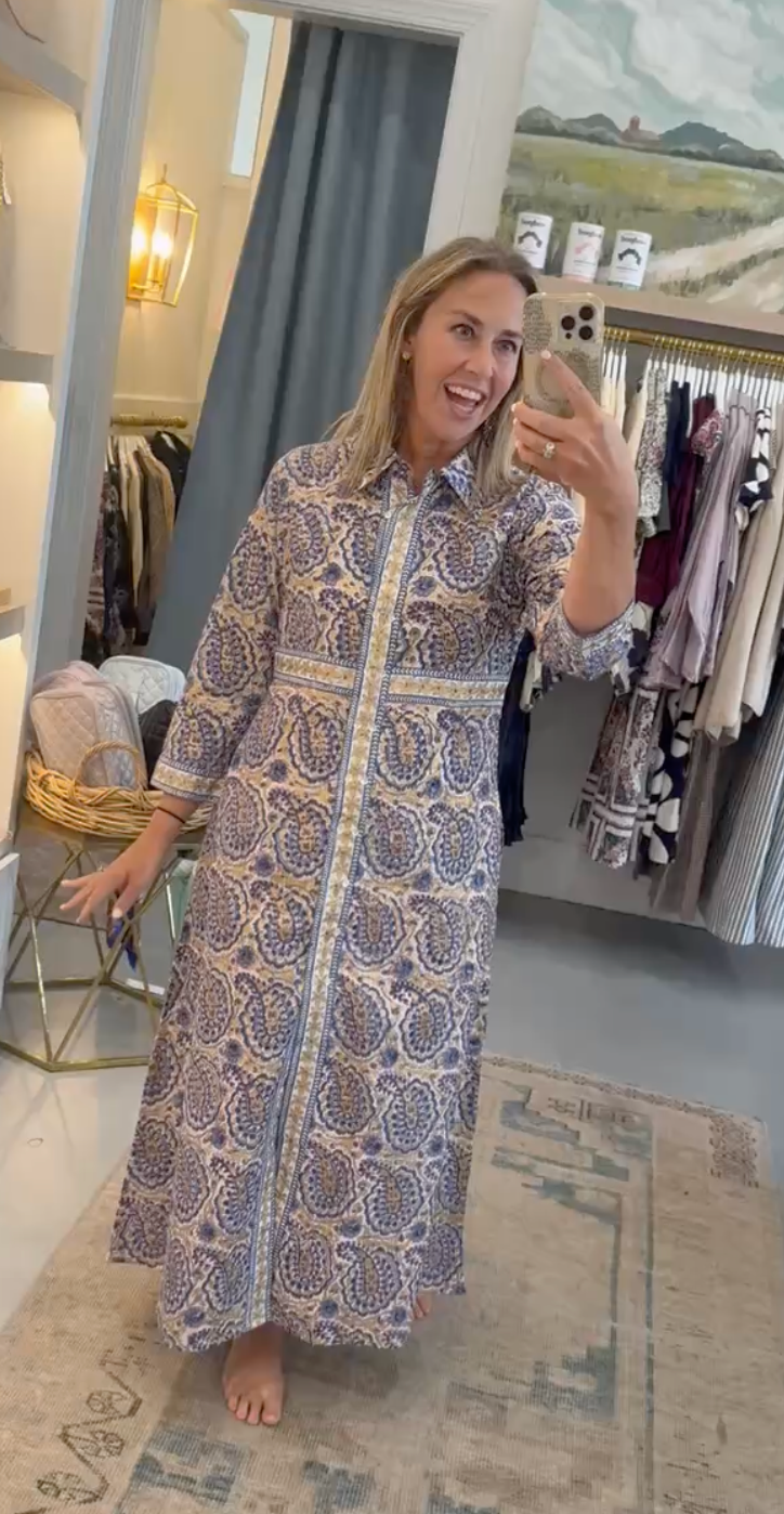 Shirt Dress Maxi I Izmir Blue