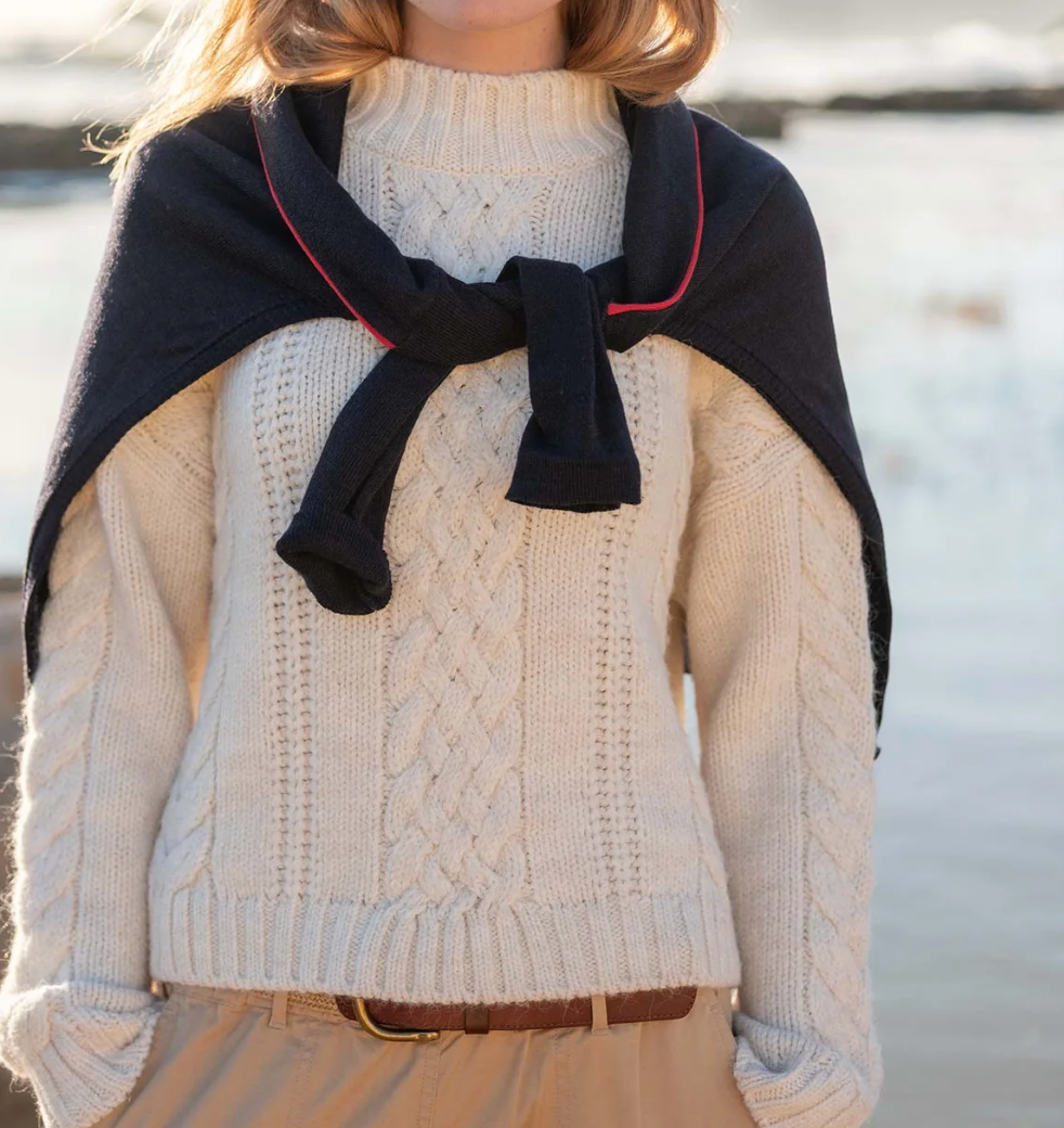 Edinburgh Cable Sweater | Cream