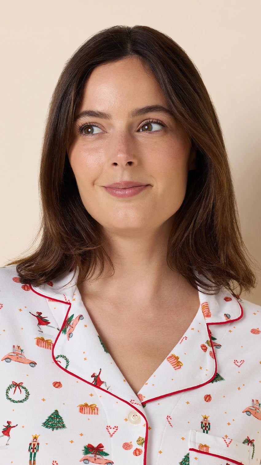 Christmas Pima Knit Capri Set