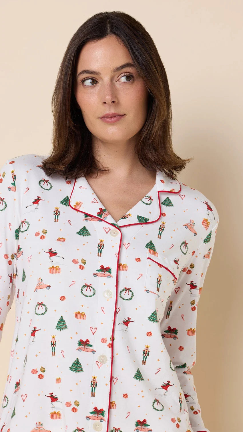 Christmas Pima Knit Long-Sleeved Pajama