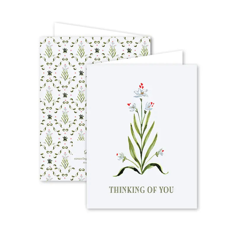 Paperwhites Scallop Thinking of You Card