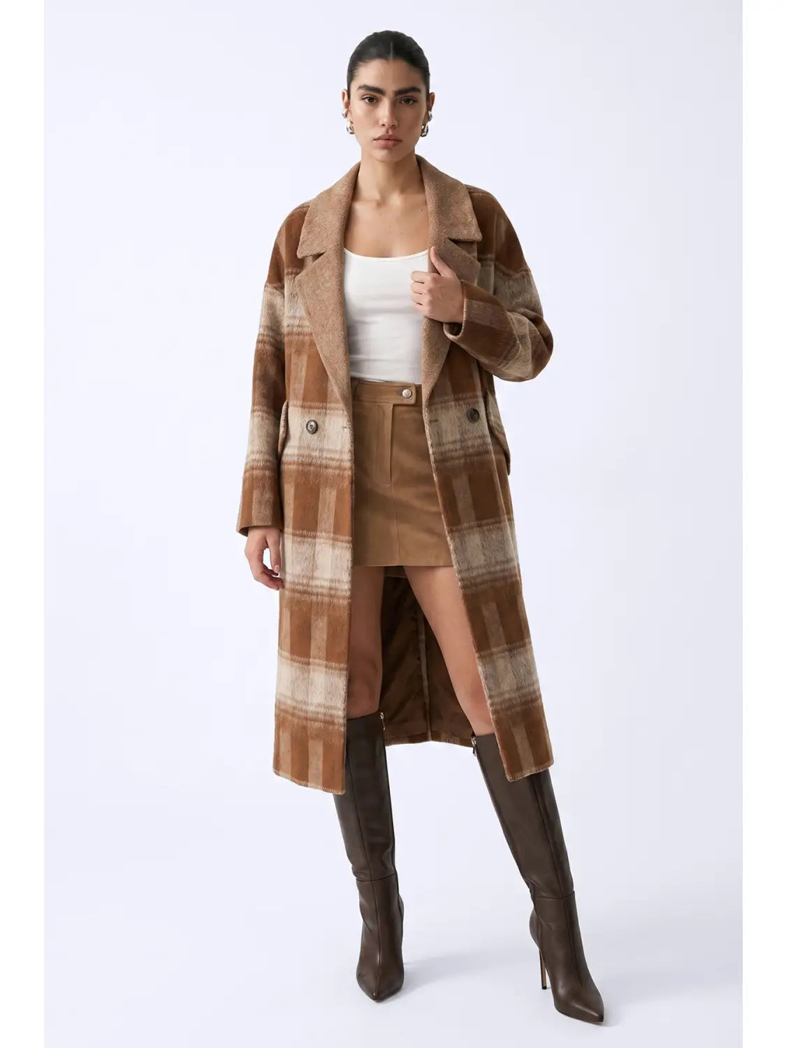 Wilder Plaid Coat | Brown