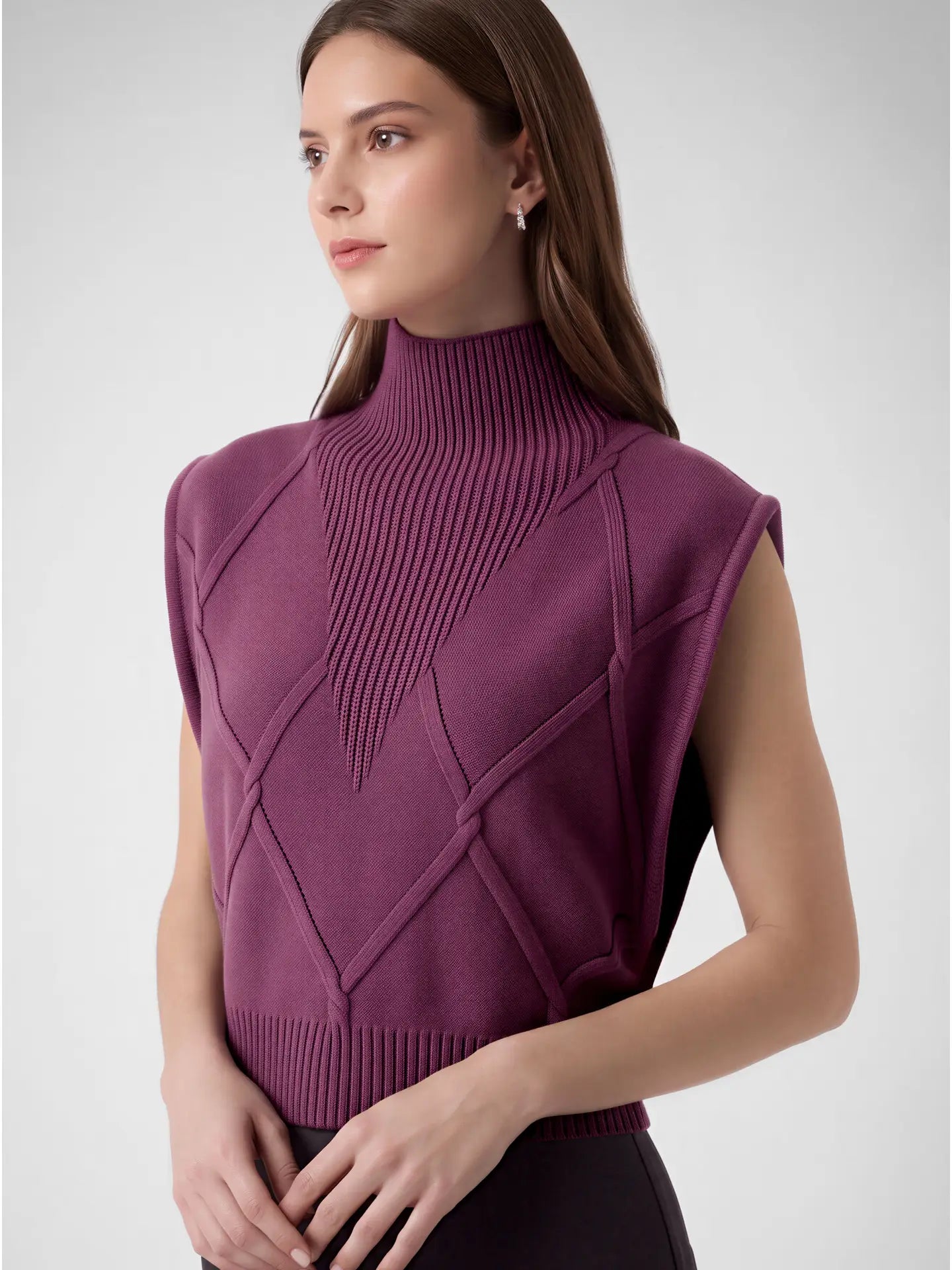 Sylvie Sleeveless Sweater | Boysenberry