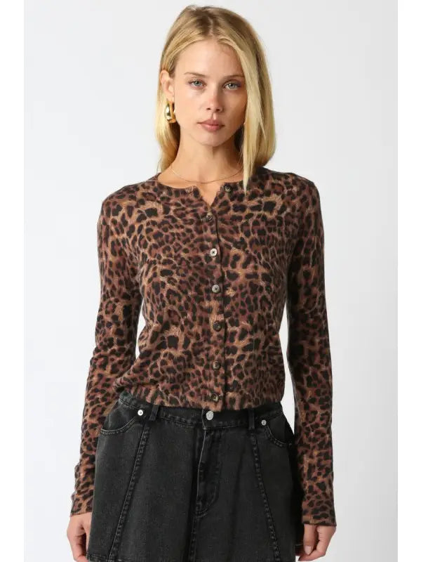 Christine Leopard Cardigan