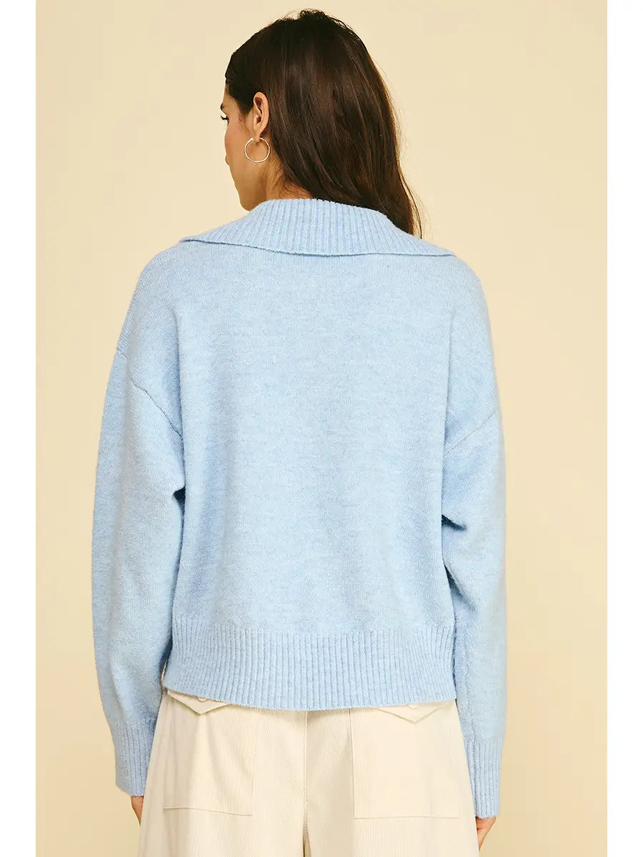 Charlie Collard Sweater | Blue
