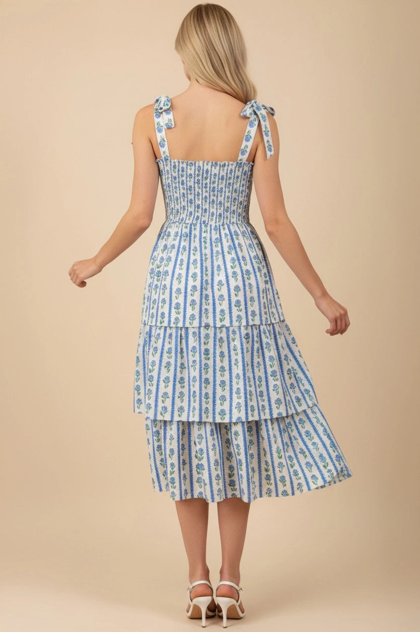 Caroline Floral Dress | Blue