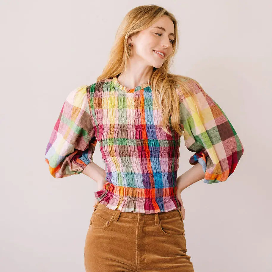 Harbor Plaid Top