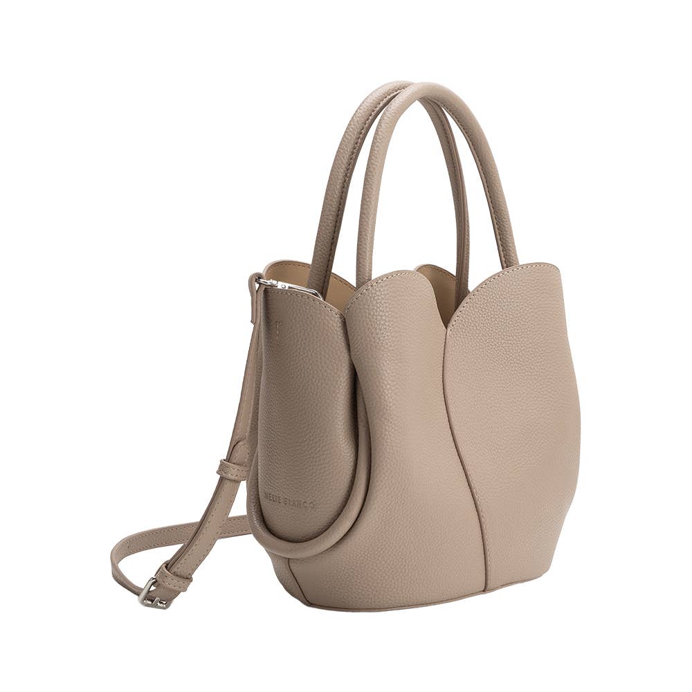 Tulip Recycled Vegan Leather Tote | Mushroom