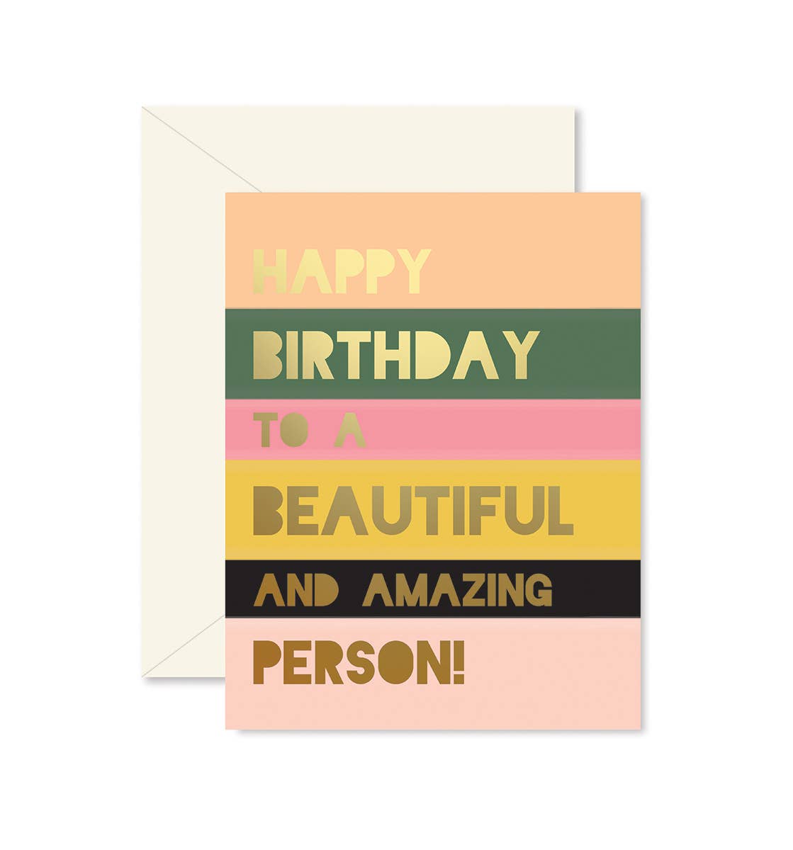 Beautiful and Amazing Colorblock Birthday Greeting Card