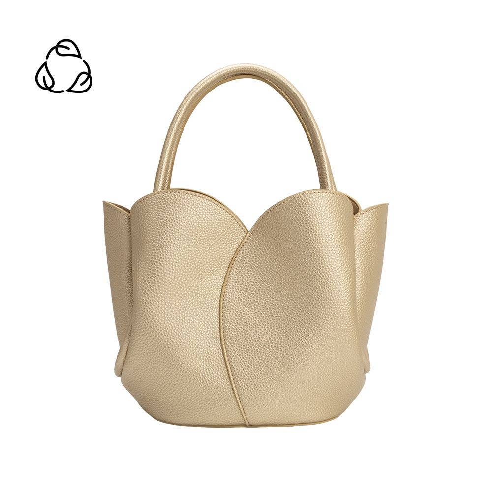 Tulip Vegan Leather Tote | Gold
