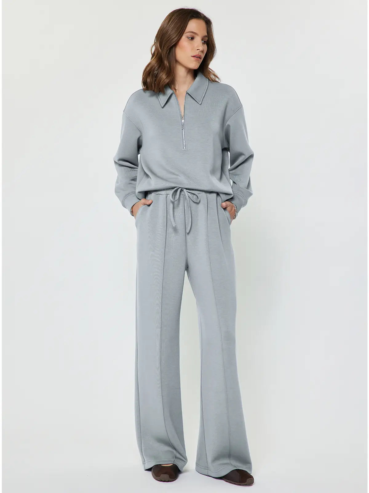 Darla Wide Leg Pants | Blue
