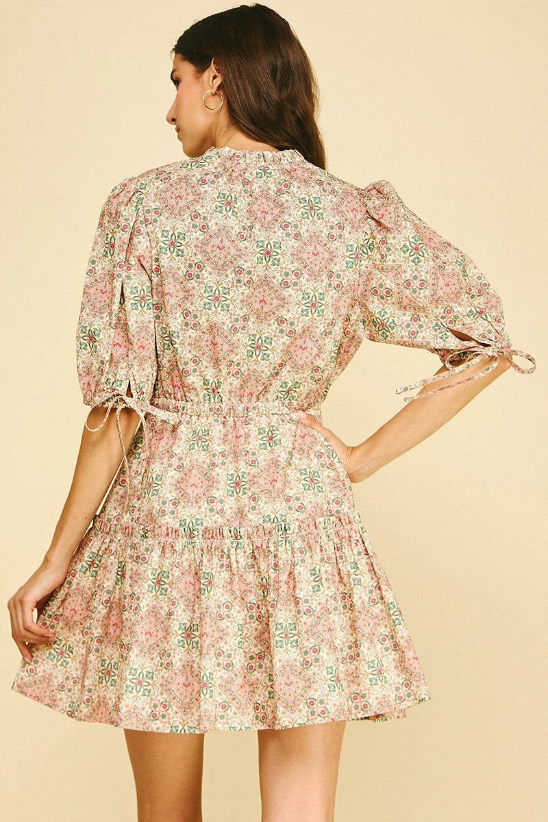 Mindy Floral Mini Dress | Cream