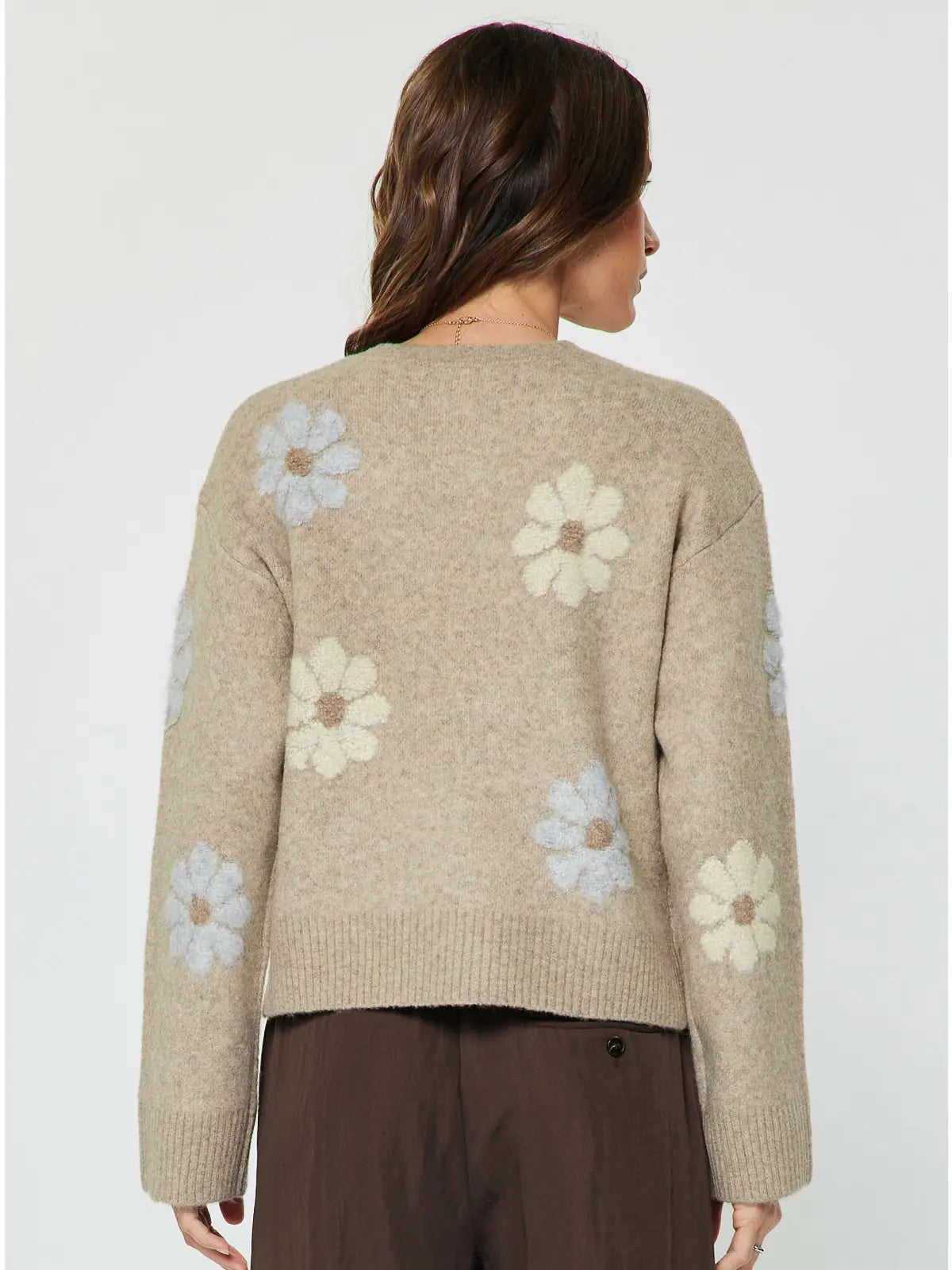 Daisy Floral Sweater | Tan