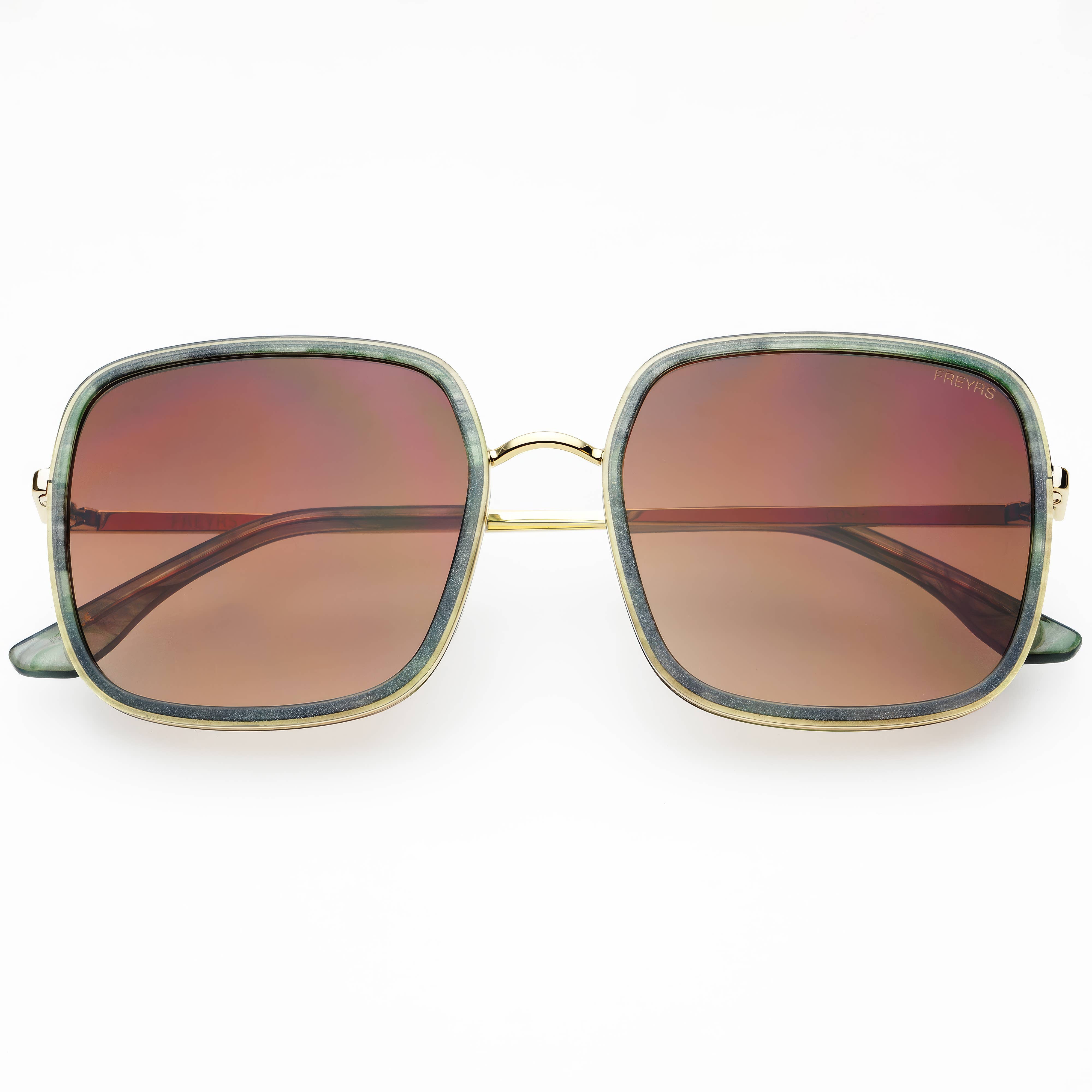 Cosmo Square Sunglasses | Emerald Green
