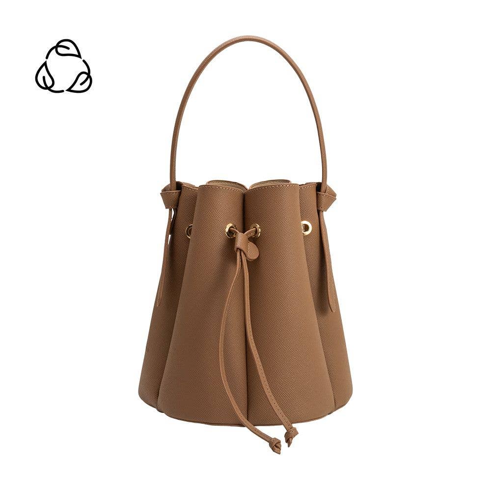 Vegan Leather Top Handle Bag | Natural