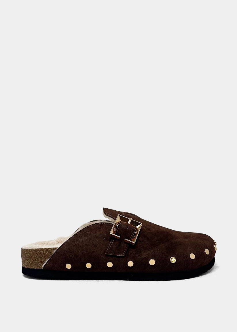 Tori Suede Clogs | Brown