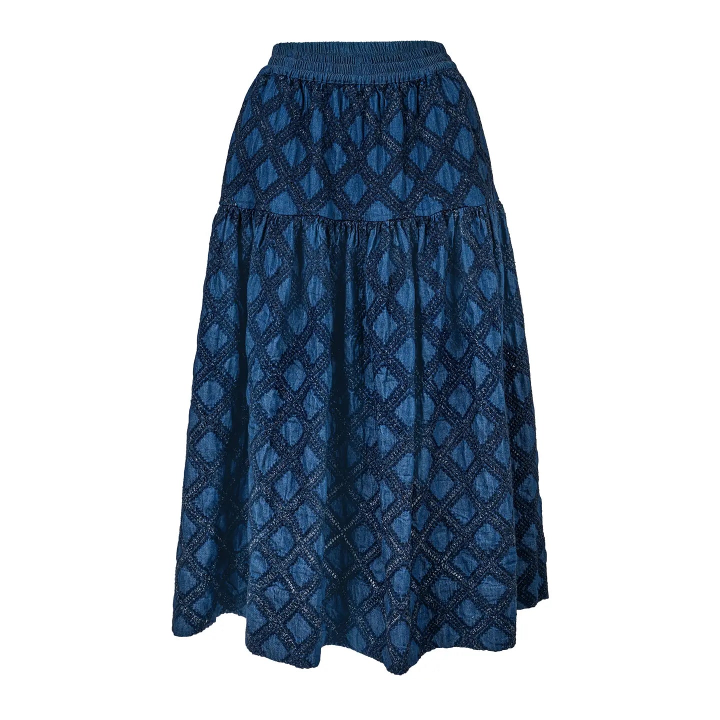 Denim Eyelet Skirt
