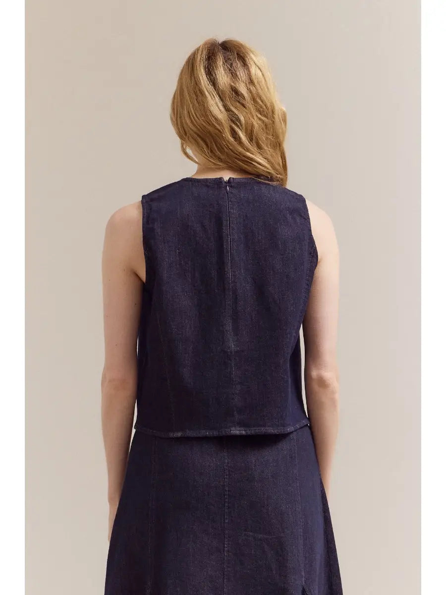 Jessie Denim Sleeveless Top