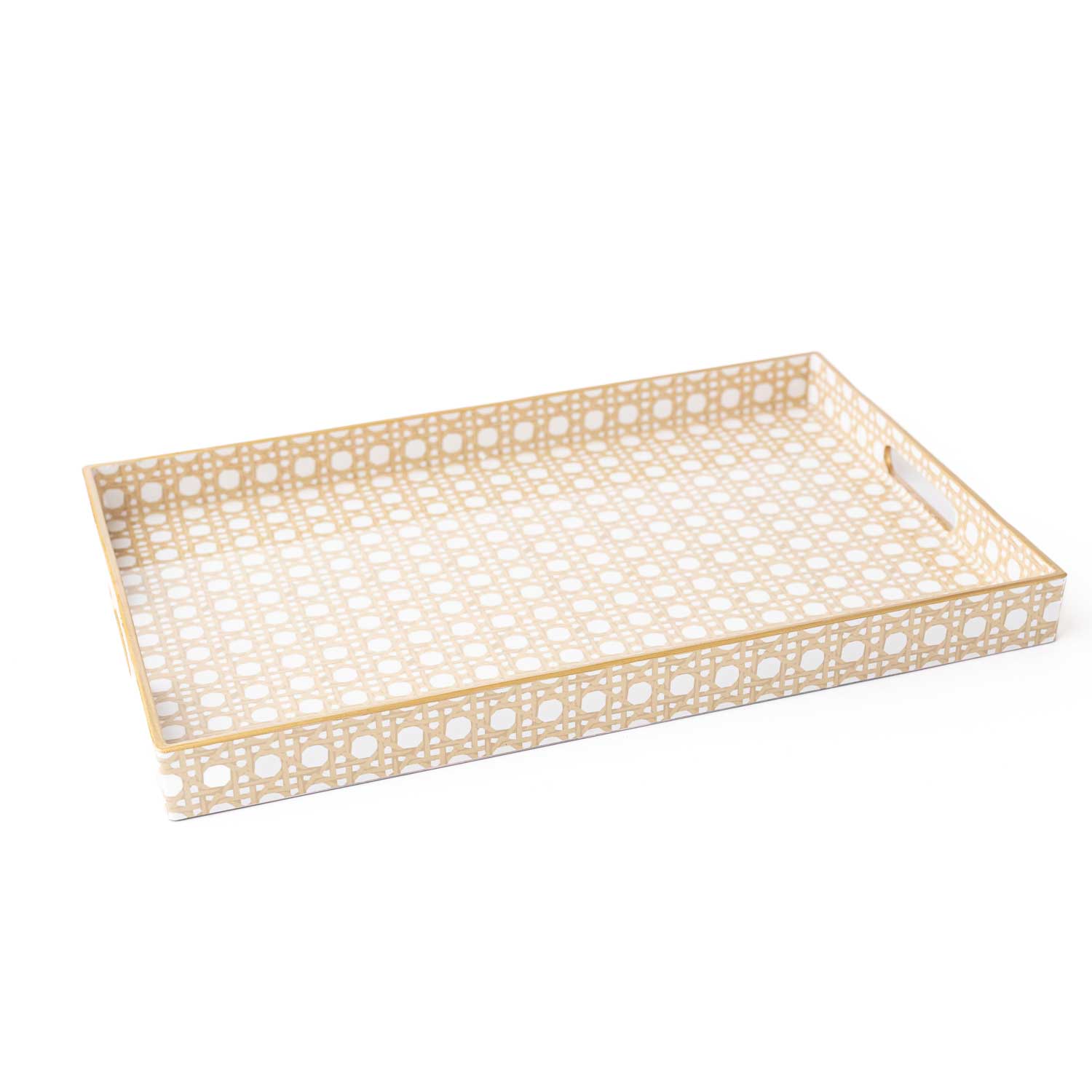Serving Tray | Tan Cane Print