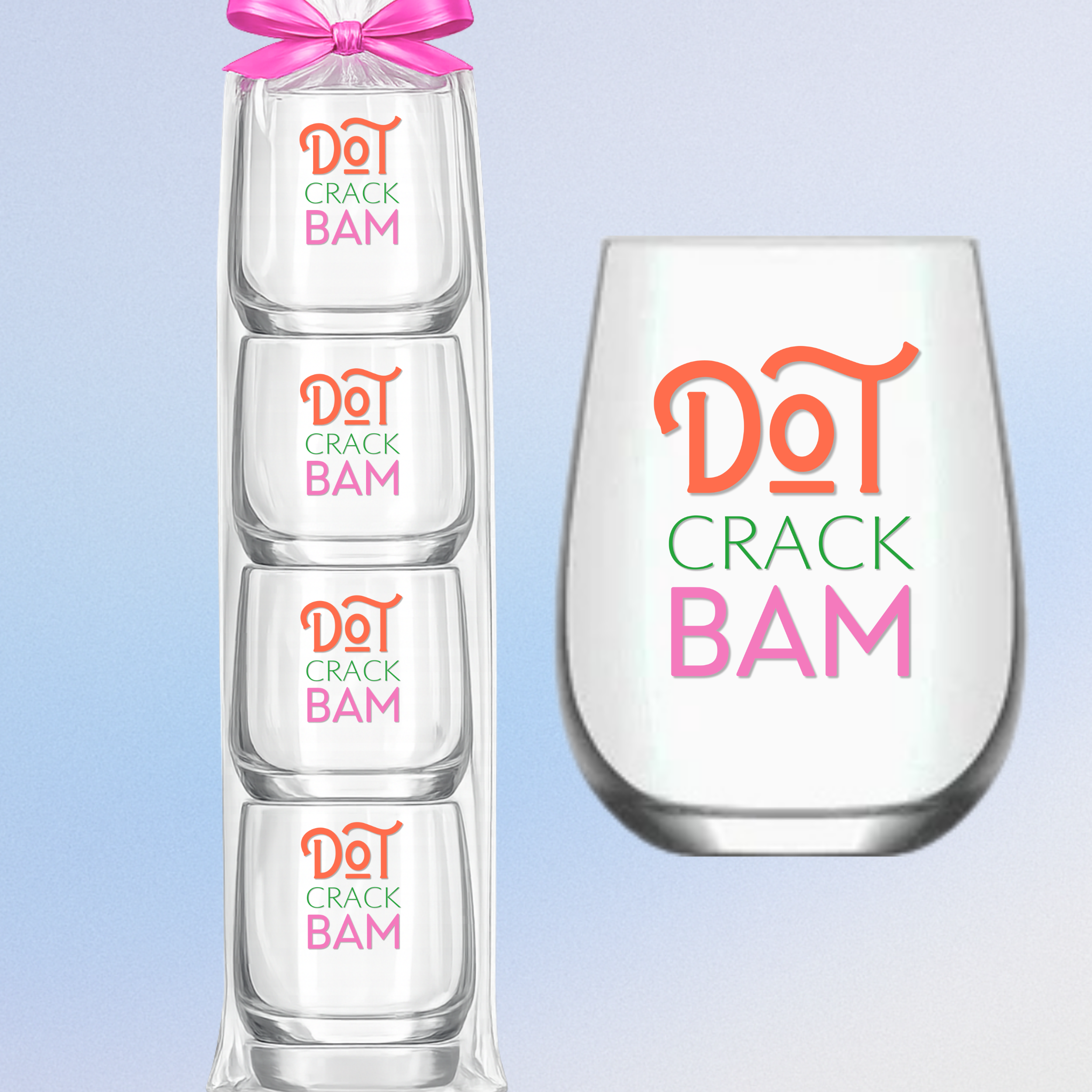 Mahjong Stemless Wine Glasses | Dot