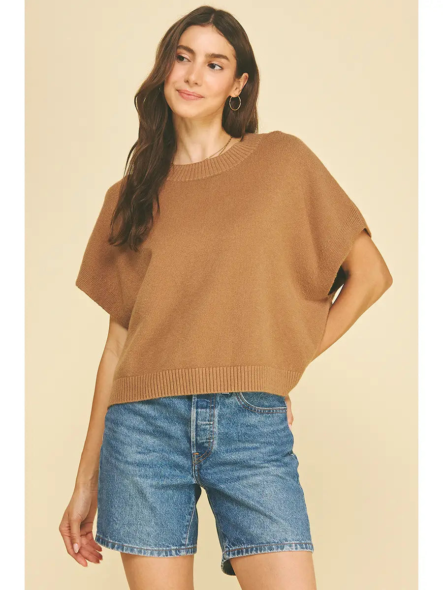 Robin Sleeveless Sweater | Camel