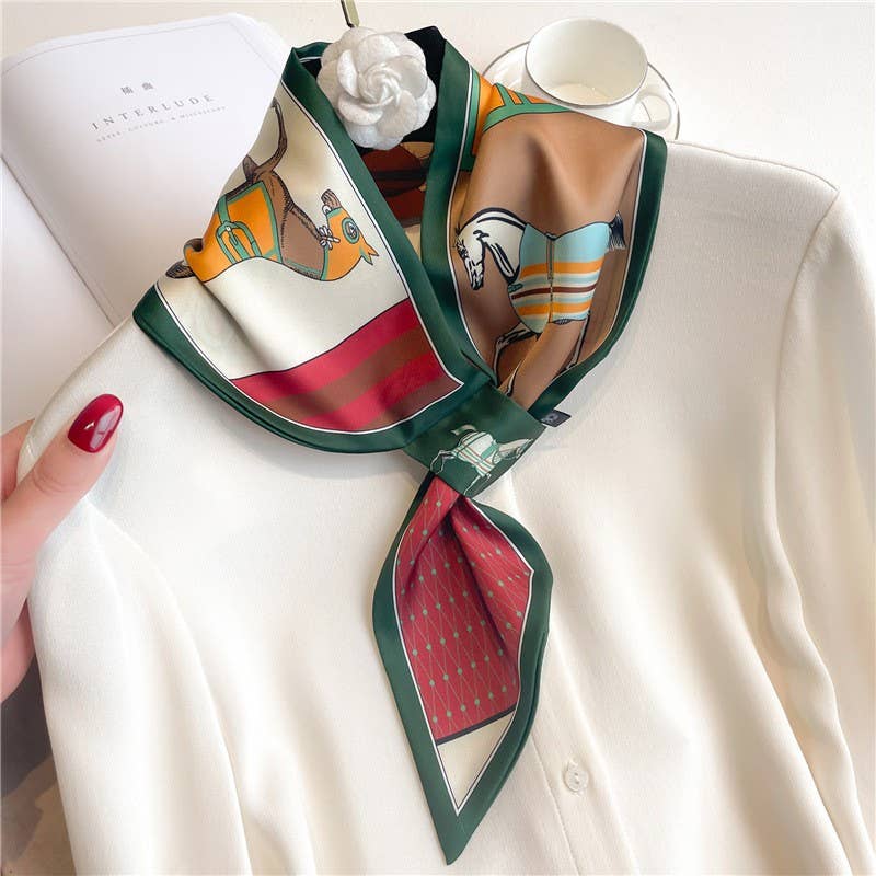 Green Equine Loop Scarf