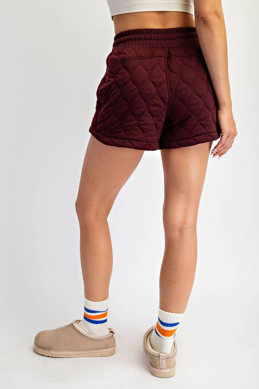 Quilted Lounge Short | Dark Cherry