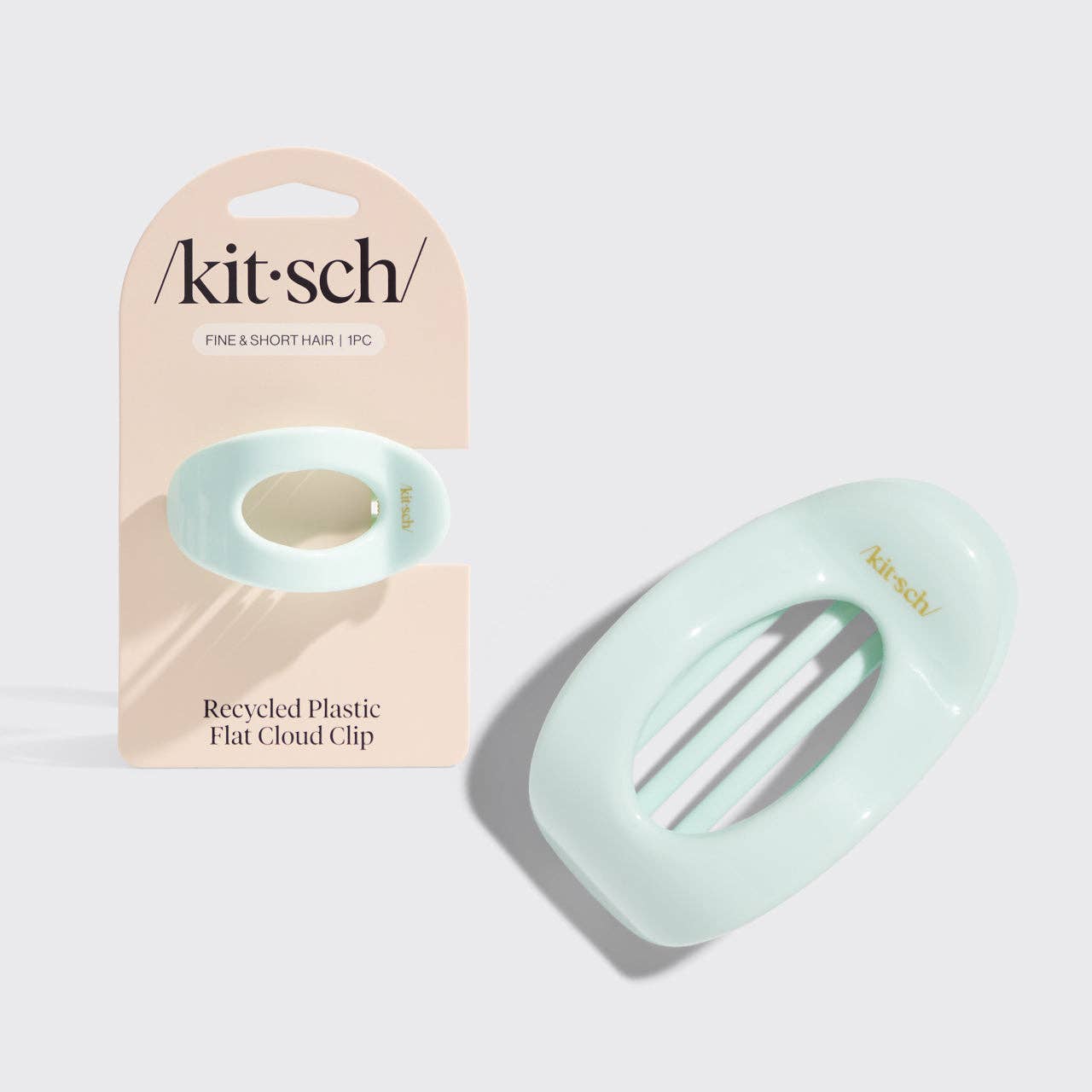Recycled Plastic Small Flat Cloud Clip | Sage Leaf