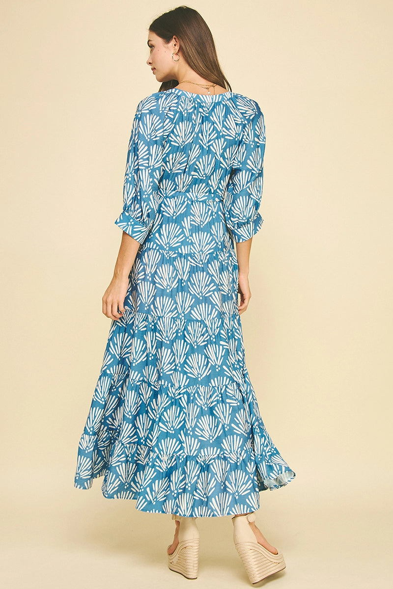 Elsa Long Sleeve Maxi Dress | Blue